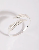 Sterling Silver Feather Wrap Ring