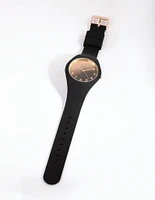 Mixed Metal Ombre PU Strap Watch