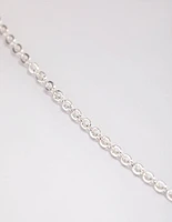 Silver Plated Short Plain Chain Necklace