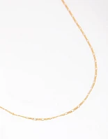 Gold Plated Medium Figaro Necklace