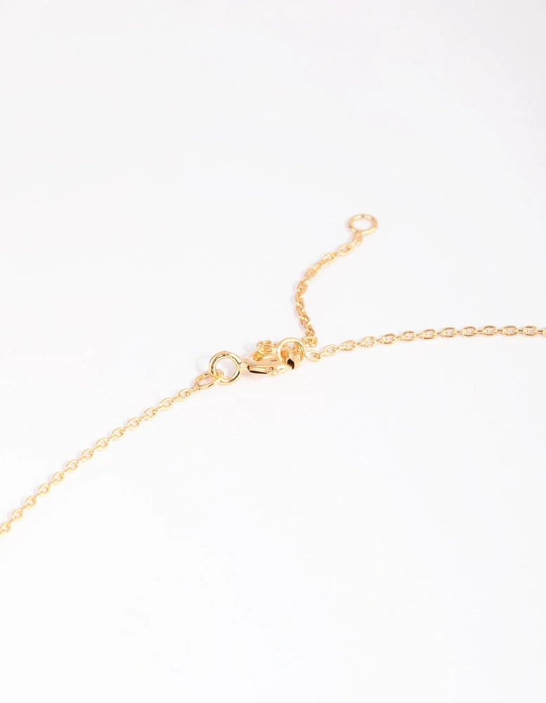 Gold Plated Sterling Silver Lightning Bolt Necklace