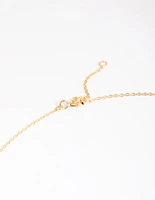 Gold Plated Sterling Silver Lightning Bolt Necklace