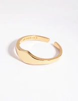 Gold Plated Sterling Silver Signet Ring