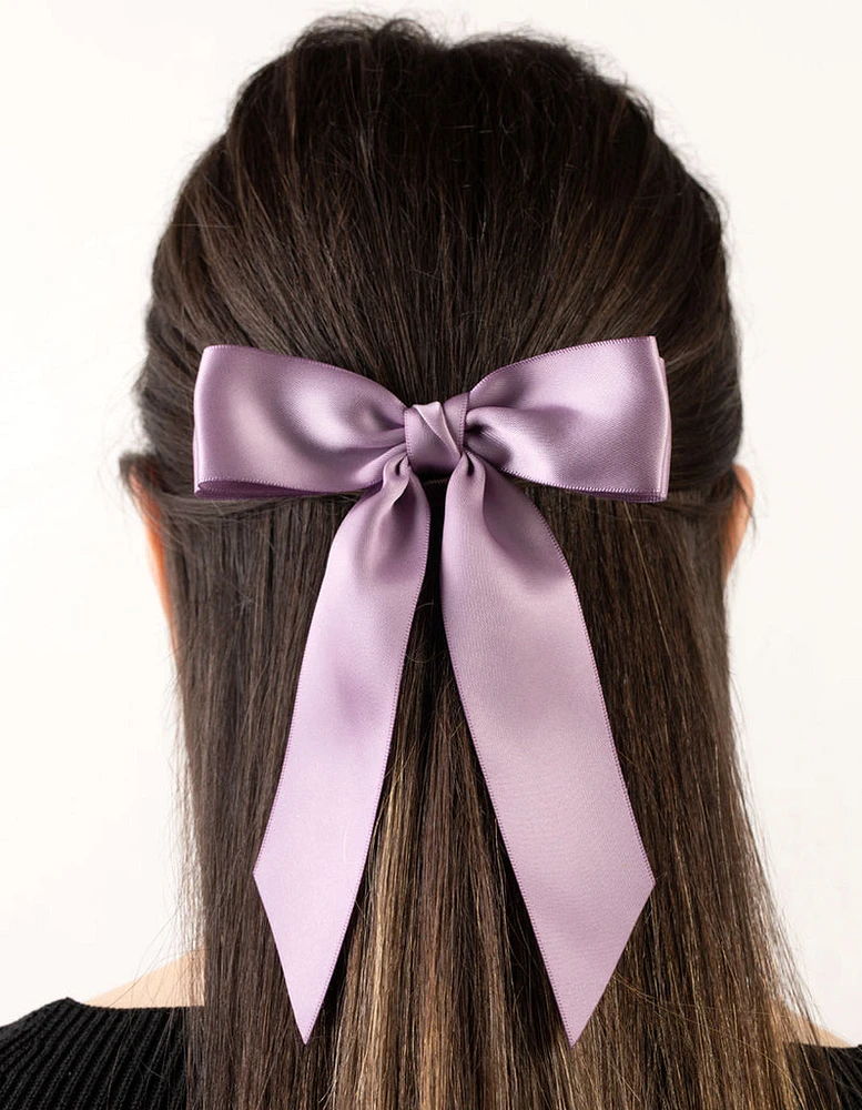 Lilac Bow Clip