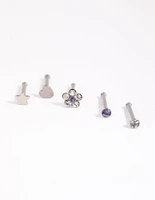 Surgical Steel Mixed Daisy Nose Studs