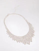 Silver Cup Chain Statement Necklace