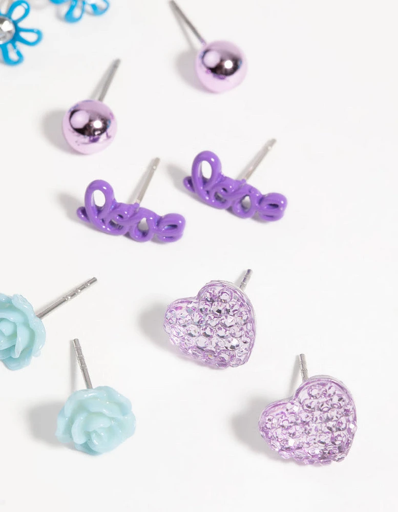 Kids Flower Stud Earring 6-Pack