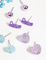 Kids Flower Stud Earring 6-Pack