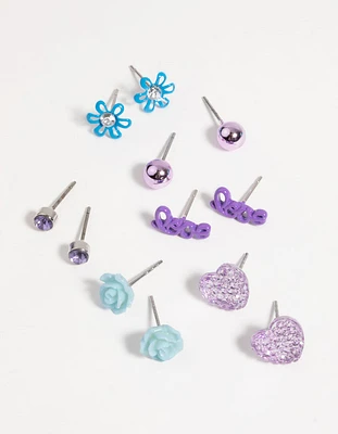 Kids Flower Stud Earring 6-Pack