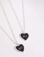 Kids Mood Heart Best Friend Necklace Set