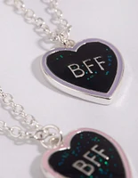 Kids Mood Heart Best Friend Necklace Set