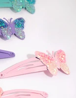 Kids Butterfly Snap Clip 6-Pack
