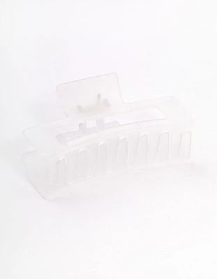 Plastic Large Frosted Rectangle Claw