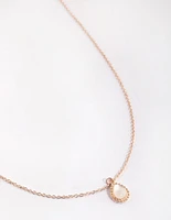 Rose Gold Teardrop Necklace
