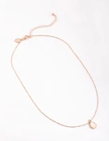 Rose Gold Teardrop Necklace