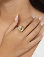 Gold Plated Coin Ring