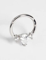 Surgical Steel Diamante Clicker Ring