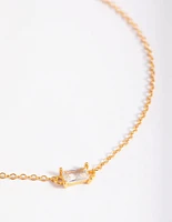 Gold Plated Baguette Bracelet