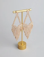 Gold Cubic Zirconia Chandelier Earrings