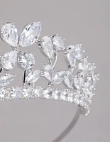 Rhodium Cubic Zirconia Royal Crown Alice Band