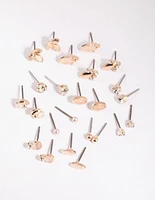 Rose Gold Garden Stud Earring 12-Pack