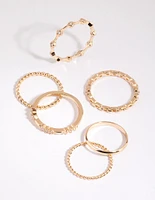 Gold Diamante Ring -Pack