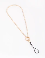 Gold Cubic Zirconia Phone Chain