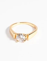 Gold Plated Ring with Cubic Zirconia