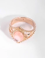 Rose Gold Cats Eye Ring