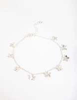 Silver Butterfly Chain Anklet