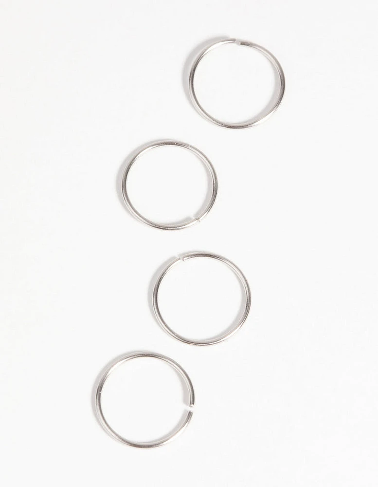 Surgical Steel Nose Ring 4-Pack