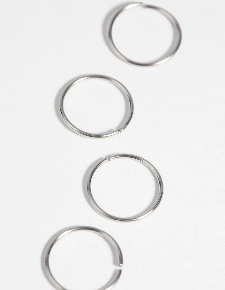 Surgical Steel Nose Ring 4-Pack