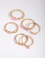 Gold Stone Ring 6-Pack