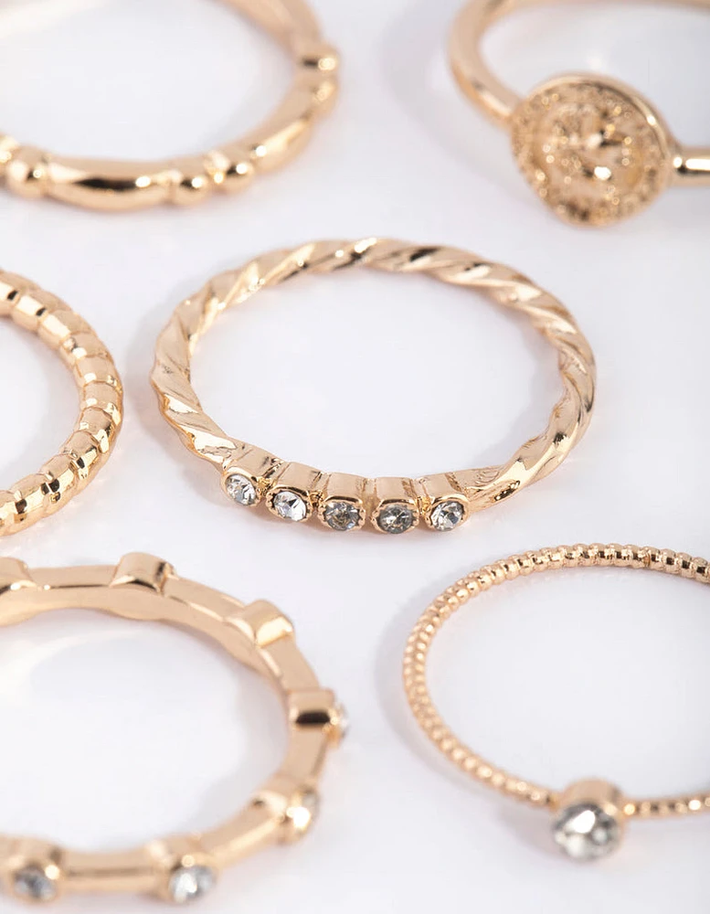 Gold Mini Coin Ring Pack