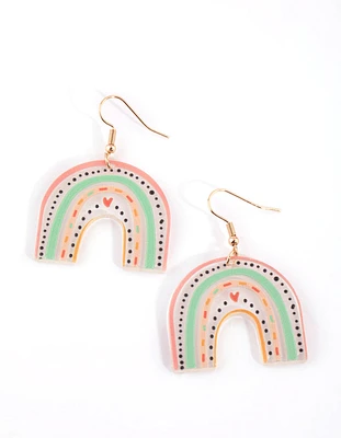 Pastel Rainbow Drop Earrings