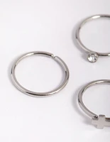 Surgical Steel Cross Nose Ring 6-Packs