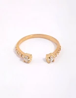 Gold Plated Sterling Silver Cubic Zirconia RIng