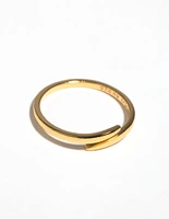 Gold Plated Sterling Silver Polished Band Ring