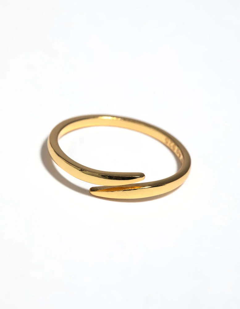 Gold Plated Sterling Silver Polished Band Ring