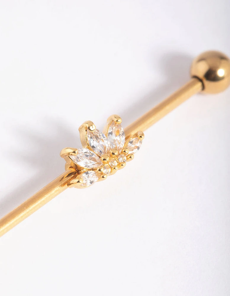 Gold Plated Cubic Zirconia Industrial Bar