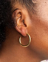 Gold Plated Stainless Steel Hoop Earrings