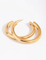 Gold Plated Stainless Steel Hoop Earrings