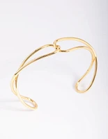 Gold Plated Knot Cuff Bracelet