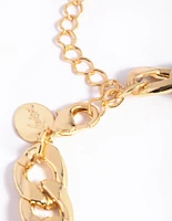 Gold Plated Curb Chain Bracelet