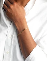 Gold Plated Stainless Steel Figaro Bracelet