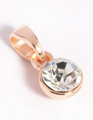 Rose Gold Plated Diamante Charm