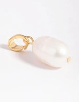 Gold Plated Charm with Freshwater Pearl