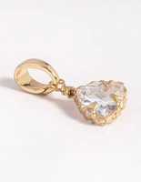 Gold Plated Diamante Triangle Charm