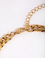 Gold Plated Stainless Steel Curb Chain Anklet