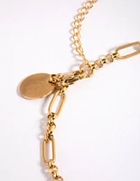 Gold Plated Surgical Steel Oval Link Anklet